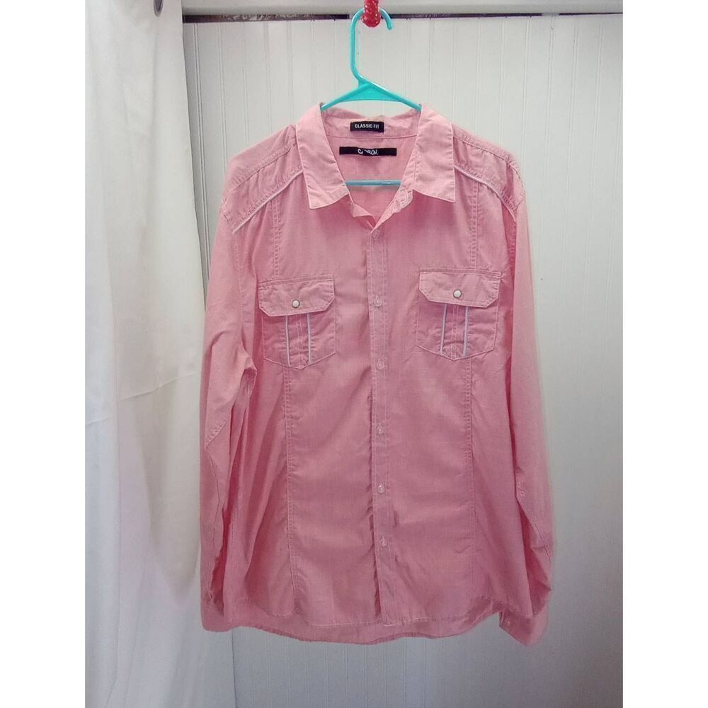 Carbon classic fit, long sleeve, button up shirt. Size XL